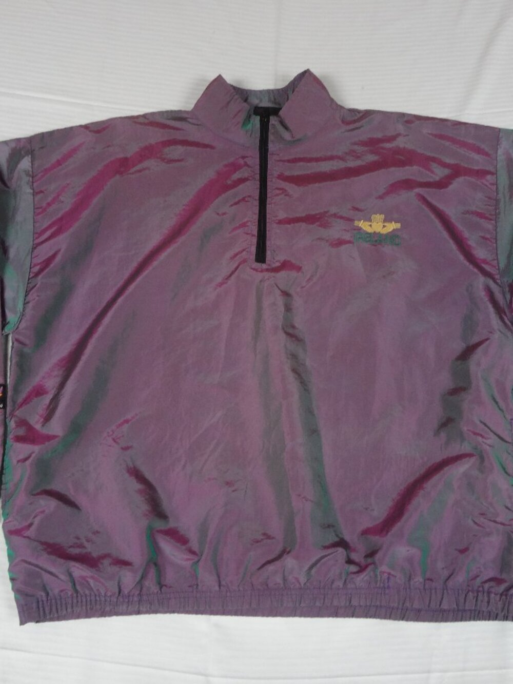 VINTAGE VOLLEY AIR GEAR IRELAND PURPLE GREEN PULLOVER WINDBREAKER ONE SIZE L774